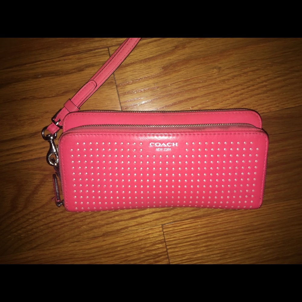 Coach Legacy Double Zip Perforated Accordion